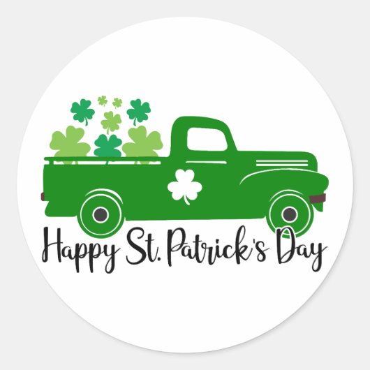 Glück Vibes - Happy St. Patrick’s Day! 🍀 ✨ Runder Aufkleber (Vorderseite)