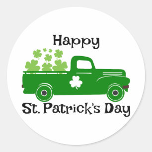 Glück Vibes - Happy St. Patrick’s Day! 🍀 ✨ Runder Aufkleber