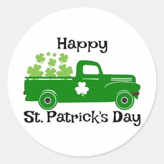 Glück Vibes - Happy St. Patrick’s Day! 🍀 ✨ Runder Aufkleber (Vorderseite)