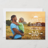 Glück | Vollständige Foto Vatertagskarte Karte (Vorderseite)