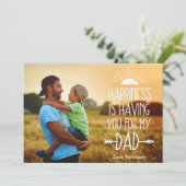 Glück | Vollständige Foto Vatertagskarte Karte (Stehend Vorderseite)