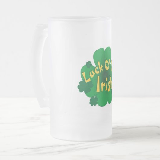 Glück-von-d-irisch Mattglas Bierglas (Vorderseite Links)