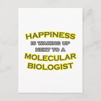 Glück .. Weck auf .. Molekularbiologe Postkarte