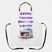 Glück weiß, dass im Ofen ein Kuchen ist Schürze (Vorderseite)