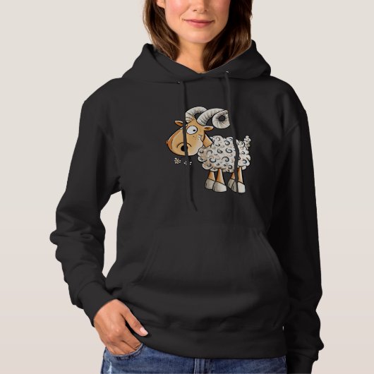 Glück Widder Schaf Sternzeichen für Widder Hoodie (Vorderseite)