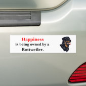 Glück wird durch ein Rottweiler besessen Autoaufkleber (Auf Auto)