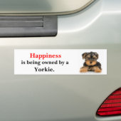 Glück wird durch ein Yorkie besessen Autoaufkleber (Auf Auto)