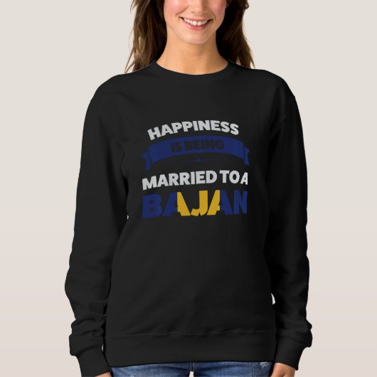Glück wird einem Bajan verheiratet Sweatshirt (Vorderseite)