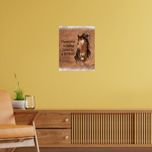 Glück wird von einem HORSE geliebt Poster