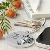 Glück wird von einem HORSE geliebt! Spaß Schlüsselanhänger (Vorderseite rechts)