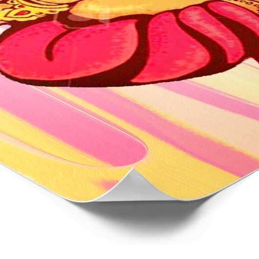 Glück Wohlstand Hindugott Ganesh Lord Ganesha Poster (Ecke)