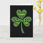 Glück Wort Kunst St. Patrick Tag Karte (Gelbe Blume)
