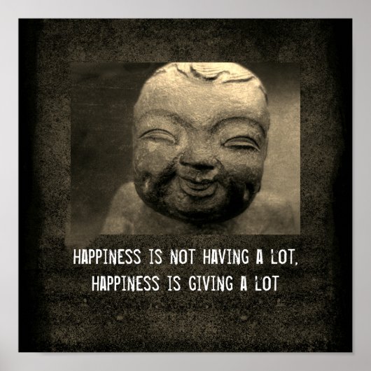 Glück Zen Zitat Poster lachen Buddha (Vorne)