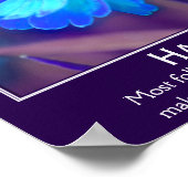 Glück Zinnia Blume Inspiration Zitat Poster (Ecke)