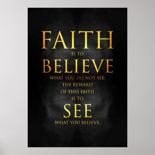 Glück Zitat Glaube sehen Poster (Vorne)