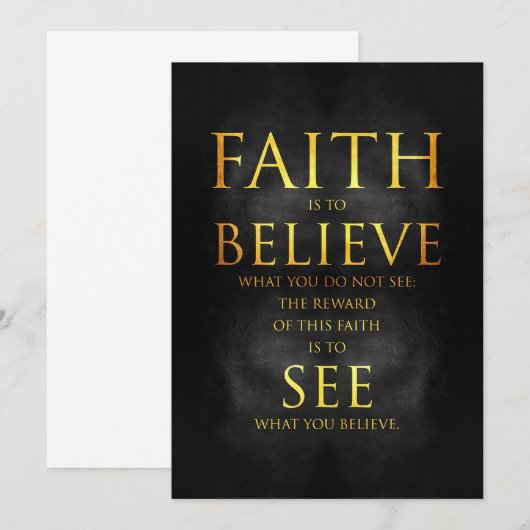 Glück Zitat Glaube sehen Save The Date (Vorne/Hinten)