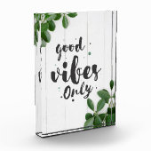 Glück Zitat nur gute Vibes Fotoblock (Links)