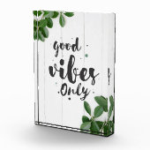 Glück Zitat nur gute Vibes Fotoblock (Rechts)