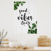 Glück Zitat nur gute Vibes Poster (Küche)