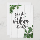 Glück Zitat nur gute Vibes Save The Date (Vorderseite)