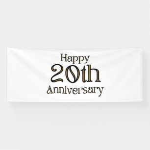 Glück zum 20. Jubiläum 4x10 Vinyl Banner