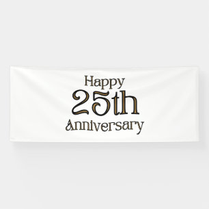 Glück zum 25. Jubiläum 4x10 Vinyl Banner