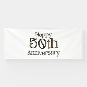 Glück zum 50. Jubiläum 4x10 Vinyl Banner