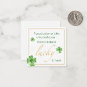 Glück zum St. Patrick's Day Mitteilungskarte (Vorderseite/Rückseite Beispiel)