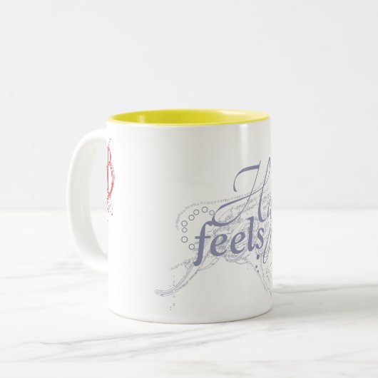 Glück Zweifarbige Tasse (Vorderseite Links)