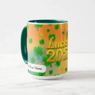 Glückbringender Shamrock Grün Tasse