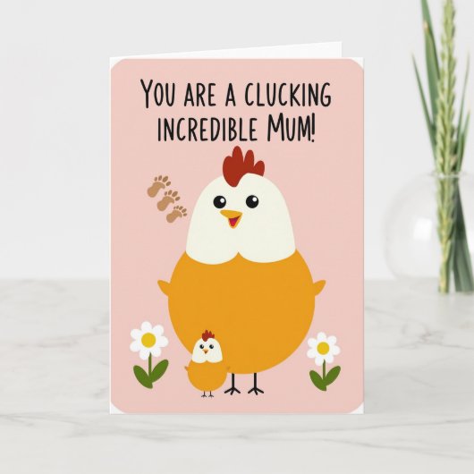Gluckende Mutter Vogel Art Karte (Vorderseite)