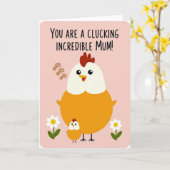 Gluckende Mutter Vogel Art Karte (Gelbe Blume)