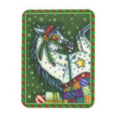 GLÜCKGRAUEN IN EINER EINZIGEN PFERDE OFFENE SCHLAC MAGNET (Vertikal)