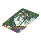 GLÜCKGRAUEN IN EINER EINZIGEN PFERDE OFFENE SCHLAC MAGNET (Linke Seite)