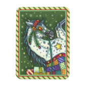 GLÜCKGRAUEN IN EINER EINZIGEN PFERDE OFFENE SCHLAC MAGNET (Vertikal)