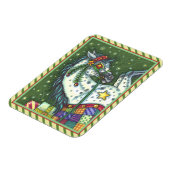 GLÜCKGRAUEN IN EINER EINZIGEN PFERDE OFFENE SCHLAC MAGNET (Linke Seite)