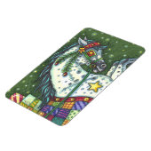 GLÜCKGRAUEN IN EINER EINZIGEN PFERDE OFFENE SCHLAC MAGNET (Linke Seite)