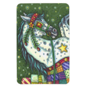 GLÜCKGRAUEN IN EINER EINZIGEN PFERDE OFFENE SCHLAC MAGNET (Vertikal)