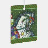 GLÜCKGRAUEN IN EINER EINZIGEN PFERDE OFFENE SCHLAC ORNAMENT AUS METALL (Vorderseite Rechts)