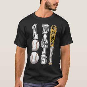 Glücklich 100. Tag 100 Tage Baseballlehre an der S T-Shirt