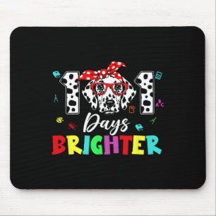 Glücklich 101 Tage Hunde Niedliche Hunde Mädchen 1 Mousepad