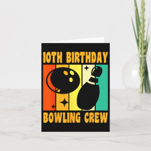 Glücklich 10 Geburtstag 10 Jahre Vintager Bowling  Karte