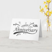 GLÜCKLICH 12. JAHRESTAG AN "US" KARTE (Gelbe Blume)