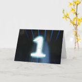 GLÜCKLICH "1. BIRTHDAY" KARTE (Gelbe Blume)