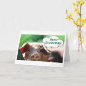 GLÜCKLICH **21.** GEBURTSTAG LIVE IT UP-I WÜRDE! KARTE (Gelbe Blume)