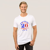 GLÜCKLICH 250. USA: SEMIQUINCENTENNIAL Tri-Blend SHIRT (Vorderseite voll)