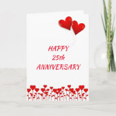 GLÜCKLICH ***25.*** JAHRESTAG UND "GENIESSEN" KARTE (Vorderseite)