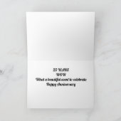 "GLÜCKLICH ***25.*** WEDDING JAHRESKARTE" KARTE (Innenseite)