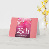 "GLÜCKLICH ***25.*** WEDDING JAHRESKARTE" KARTE (Gelbe Blume)