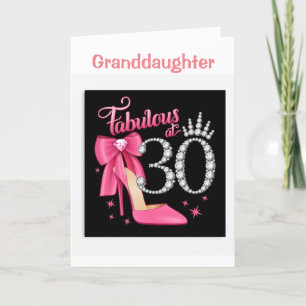 GLÜCKLICH *30. GEBURTSTAG FÜR SIE *GRANDAUGHTER* K KARTE